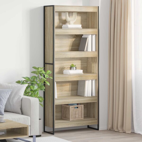Könyvespolc 2 pcs Sonoma 80 x 30 x 189,5 cm Faanyag