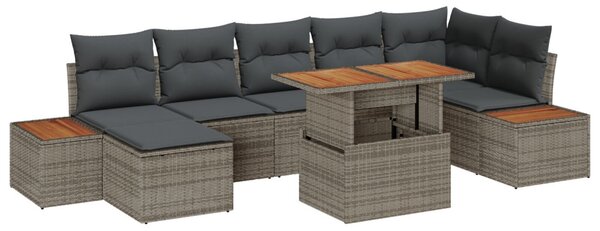 Kert étkező szett párnával 8 pcs Szürke és Barna