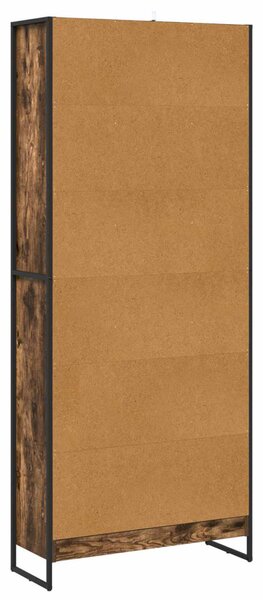Könyvespolc 2 pcs Füstös tölgy 80 x 30 x 189,5 cm Faanyag