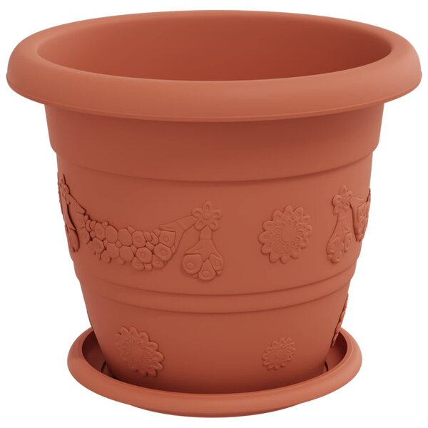 Növénycserép 24 db Tégla Vörös Ø 26 x 21.5 cm Műanyag