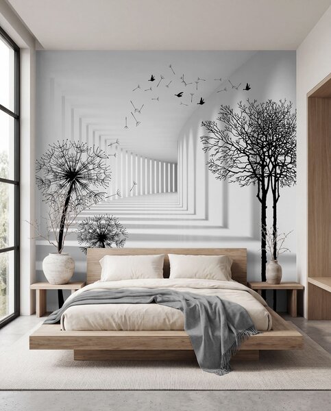 Fotótapéta Mélység és fény, Fekete-fehér fotótapéta, u37803d1 : Uwalls.hu
