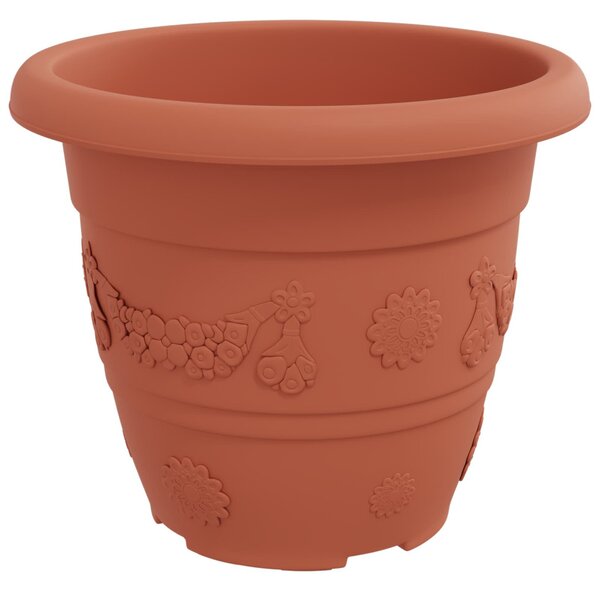 Növénycserép 24 db Tégla Vörös Ø 26 x 21.5 cm Műanyag