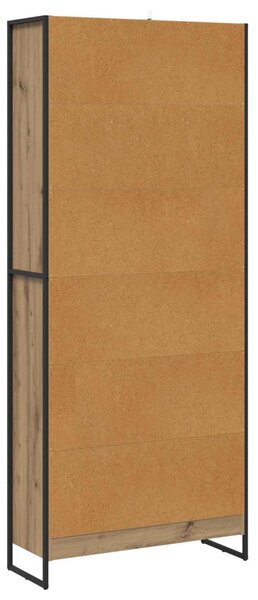 Könyvespolc 2 pcs Művészi tölgy 80 x 30 x 189,5 cm Faanyag