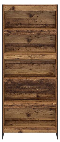 Könyvespolc 2 pcs Öreg fa 80 x 30 x 189,5 cm Faanyag