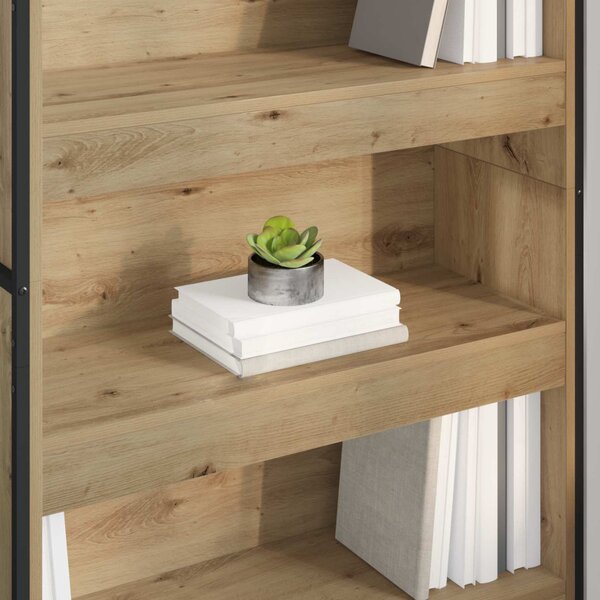 Könyvespolc 2 pcs Művészi tölgy 80 x 30 x 189,5 cm Faanyag
