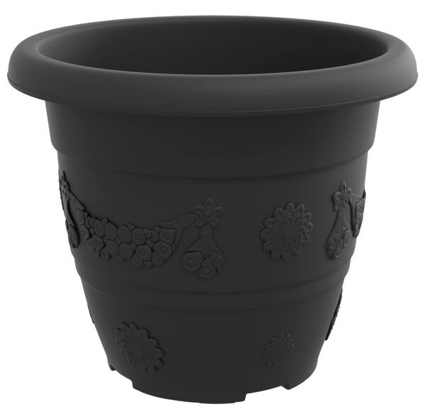 Növénycserép 24 db Fekete Ø 26 x 21.5 cm Műanyag