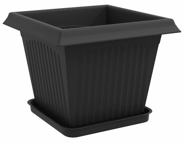 Növénycserép 6 db Fekete Műanyag