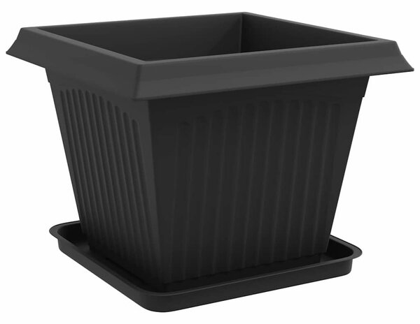 Növénycserép 6 db Fekete Műanyag