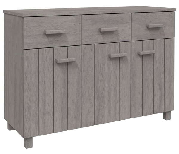 HAMAR világosszürke tömör fenyőfa tálalószekrény 113x40x80 cm
