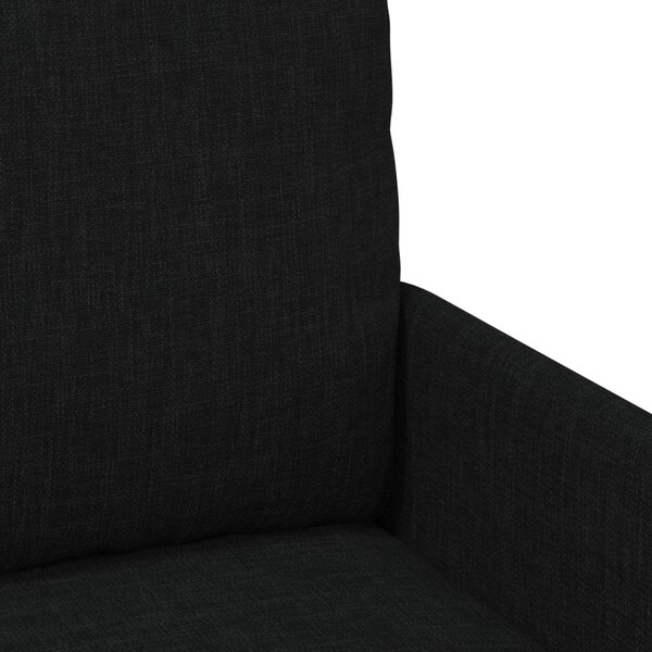 VidaXL Ülőgarnitúrák párnával 3 pcs Fekete 115 x 56 x 80 cm Furnér