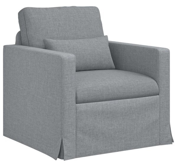 VidaXL Kanapé Szett 2 pcs Világosszürke 158 x 78 x 80 cm szövet
