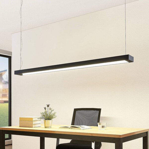 Arcchio LED-es függőlámpa Cuna, fekete, 162cm, fém, Fekete, Dolgozószoba / Iroda, Alumínium, Modern