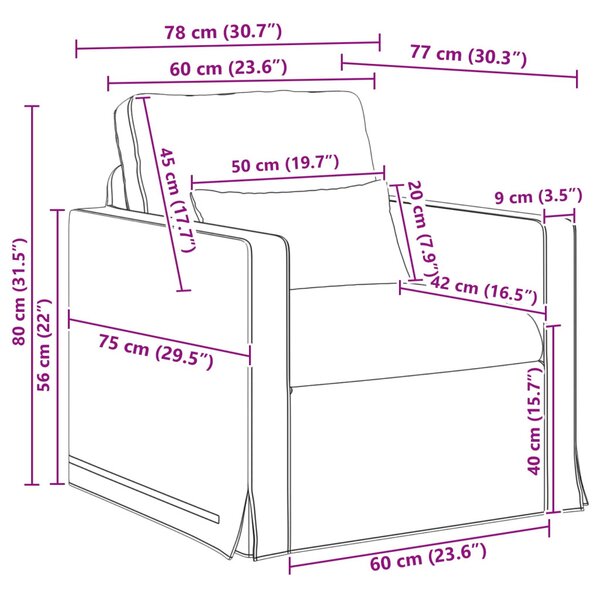 VidaXL Kanapé Szett 2 pcs Sötétzöld 198 x 78 x 80 cm szövet