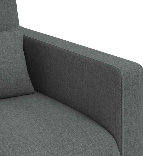 VidaXL Kanapé Szett 2 pcs Sötétszürke 198 x 78 x 80 cm szövet