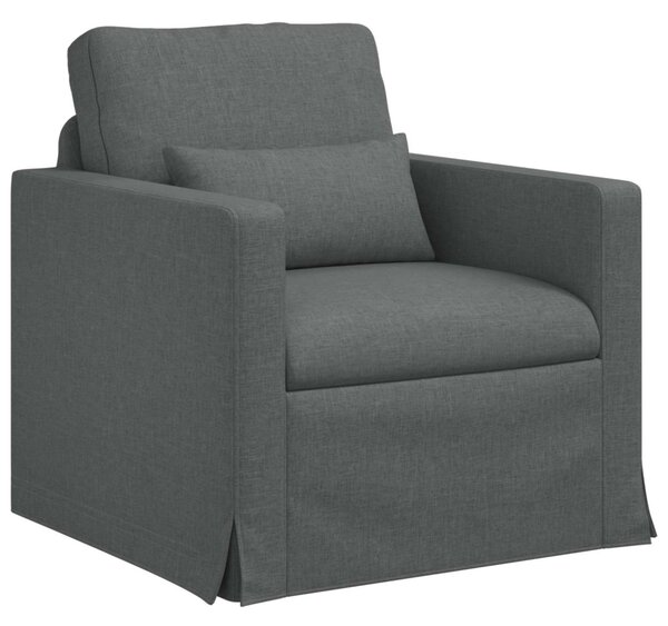 VidaXL Kanapé Szett 2 pcs Sötétszürke 198 x 78 x 80 cm szövet