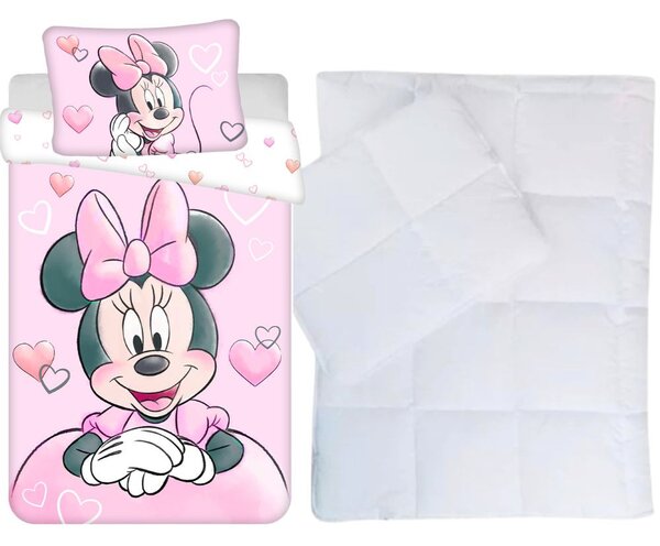Minnie egér ovis ágynemű szett (hearts)