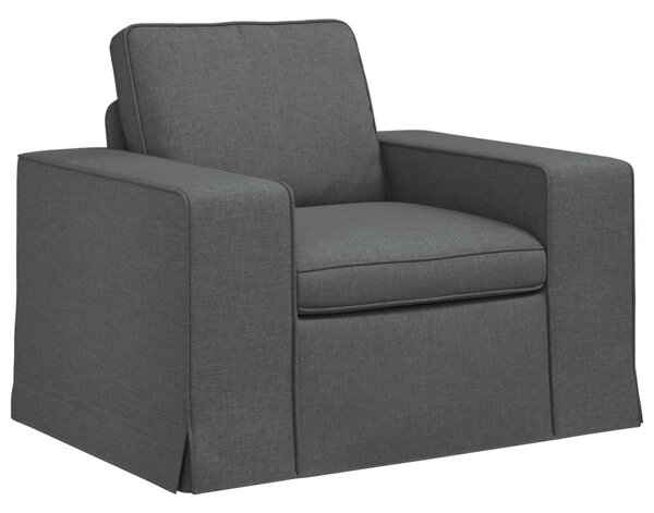 VidaXL Kanapé Szett 2 pcs Sötétszürke 162 x 80 x 82 cm szövet