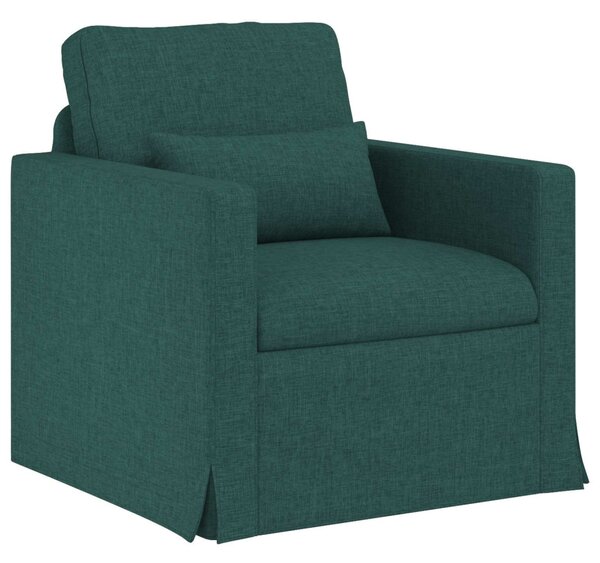 VidaXL Kanapé Szett 2 pcs Sötétzöld 198 x 78 x 80 cm szövet