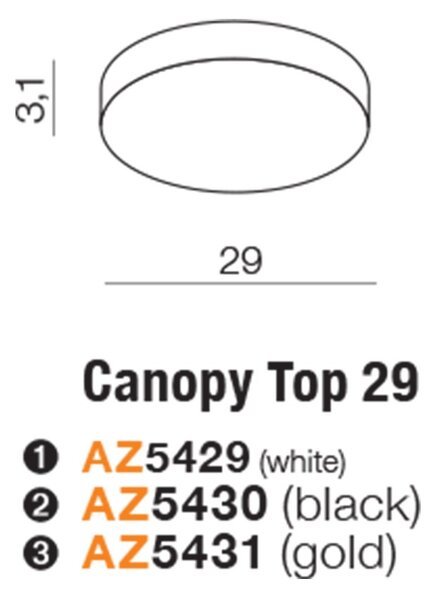 Modern mennyezeti lámpa Canopy 29 fekete