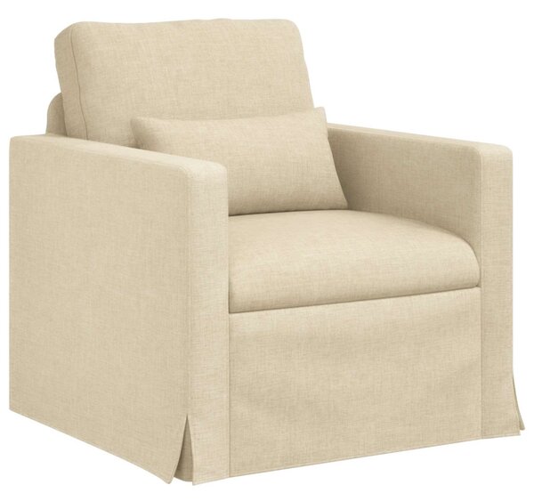 VidaXL Kanapé Szett 2 pcs Krém 158 x 78 x 80 cm szövet