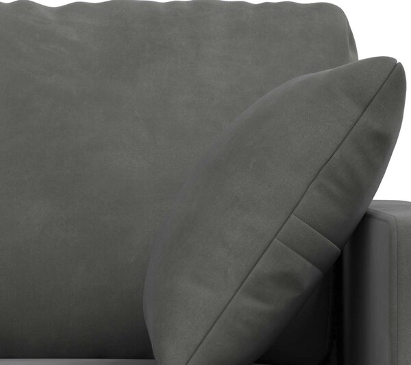 VidaXL Kanapé Szett 2 pcs Sötétszürke 138 x 78 x 80 cm Bársony