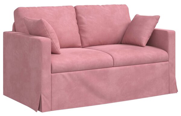VidaXL Kanapé Szett 2 pcs Rózsaszín 138 x 78 x 80 cm Bársony
