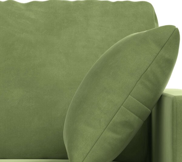 VidaXL Kanapé Szett 2 pcs Világos zöld 198 x 78 x 80 cm Bársony