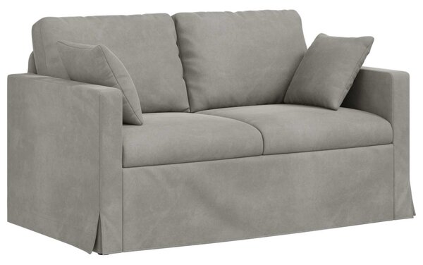 VidaXL Kanapé Világosszürke 138 x 78 x 80 cm Bársony