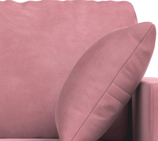 VidaXL Kanapé Szett 2 pcs Rózsaszín 138 x 78 x 80 cm Bársony