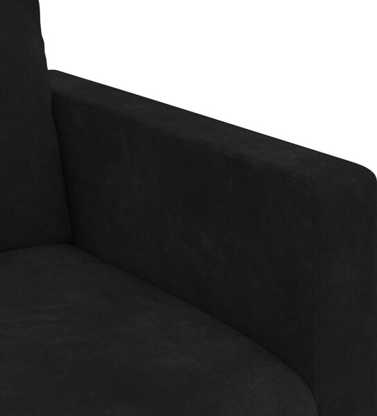 VidaXL Kanapé Fekete 198 x 78 x 80 cm Bársony