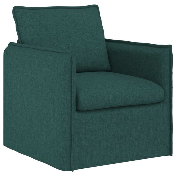 VidaXL Kanapé Szett 2 pcs Sötétzöld 136 x 82 x 85 cm Szövet