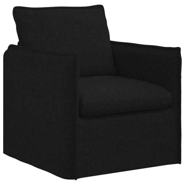 VidaXL Kanapé Szett 2 pcs Fekete 136 x 82 x 85 cm Szövet