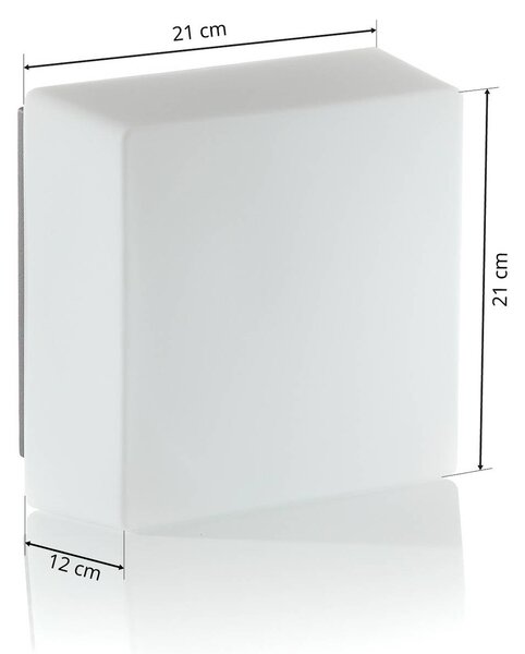 BEGA Light tégla 66658K3 LED fali 21x21cm 21x21cm, dimmelhető, Fehér / opál, Alumínium