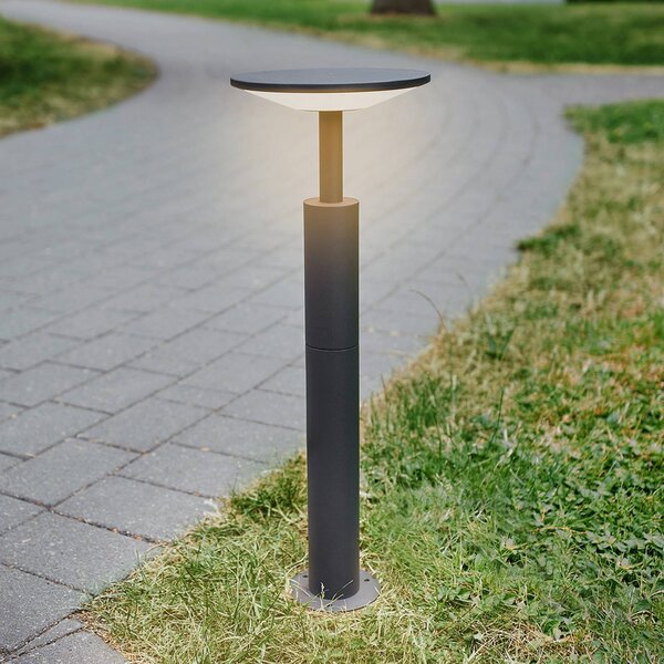 Lucande LED-es útvilágító Fenia, 60 cm, antracit, IP65, Fekete, Alumínium, Modern