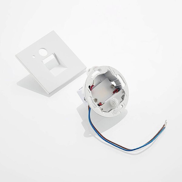 Arcchio LED-es süllyesztett lámpa Neru, 7 cm, fehér, szögletes, érzékelővel, Fehér / opál, Nappali / Étkező, Alumínium, Modern