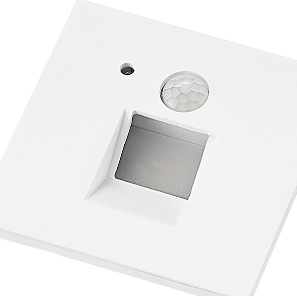 Arcchio LED-es süllyesztett lámpa Neru, 7 cm, fehér, szögletes, érzékelővel, Fehér / opál, Nappali / Étkező, Alumínium, Modern