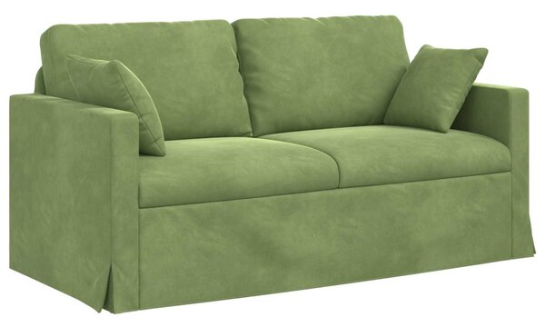 VidaXL Kanapé Szett 2 pcs Világos zöld 158 x 78 x 80 cm Bársony