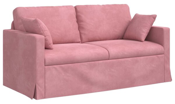 VidaXL Kanapé Szett 2 pcs Rózsaszín 158 x 78 x 80 cm Bársony