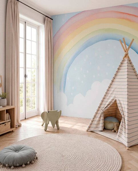 Fotótapéta Szivárvány, Gyerek fotótapéta, Fotótapéta gyerekek szivárvány, w03924 : Uwalls.hu