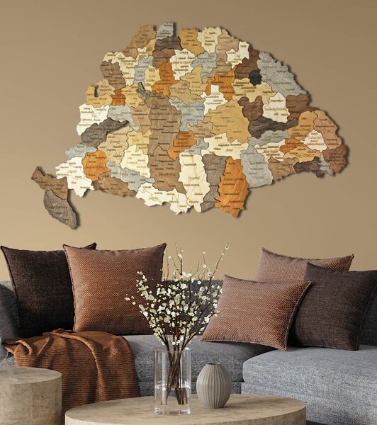 Natura Products 3D Fa Puzzle - Nagy-Magyarország 150x100 | Fali Dekoráció
