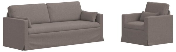 VidaXL Kanapé Szett 2 pcs Tópszínű 198 x 78 x 80 cm szövet