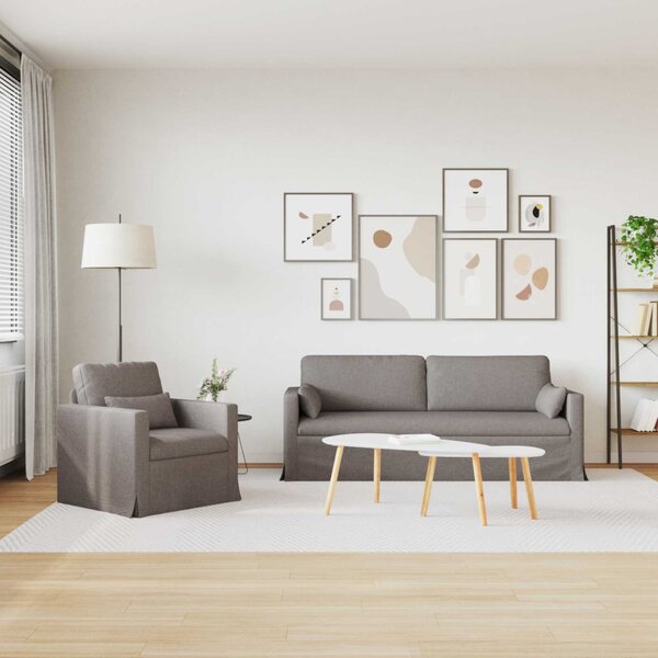 VidaXL Kanapé Szett 2 pcs Tópszínű 198 x 78 x 80 cm szövet