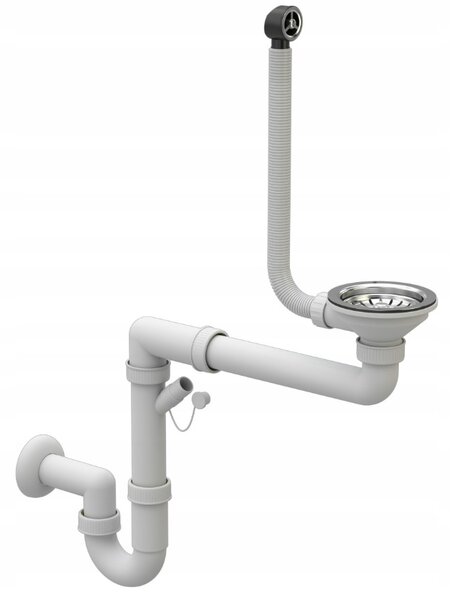 SINK Quality Mosogató Minőségi Obszidián, konyhai gránit mosogató 790x500x210 mm + króm szifon, fekete foltos-Brocade, SKQ-OBS.B.1KDO.X