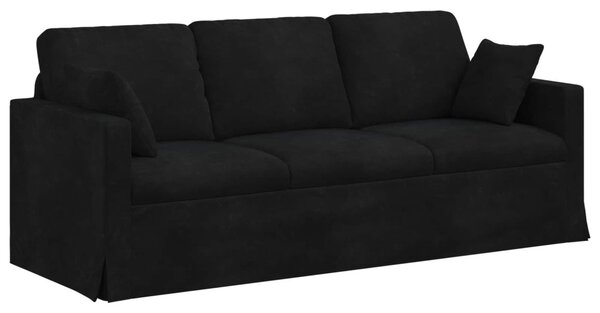 VidaXL Kanapé Fekete 198 x 78 x 80 cm Bársony