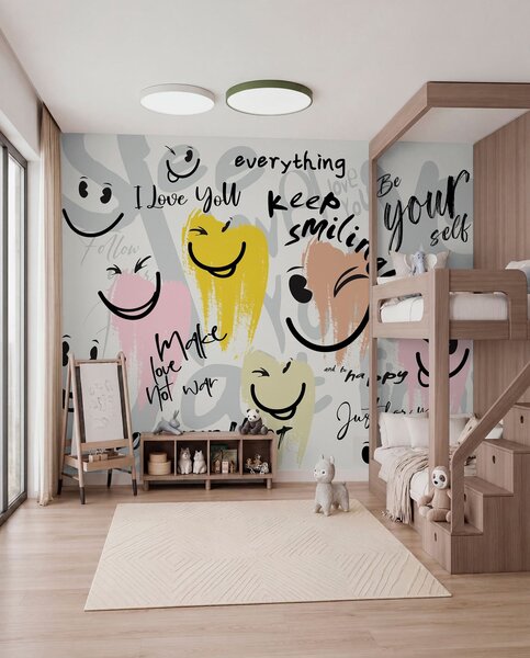 Fotótapéta Emotikonok és feliratok, Fotótapéta tini szoba, w04174 : Uwalls.hu