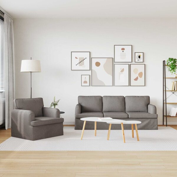 VidaXL Kanapé Szett 2 pcs Tópszínű 201 x 80 x 85 cm szövet