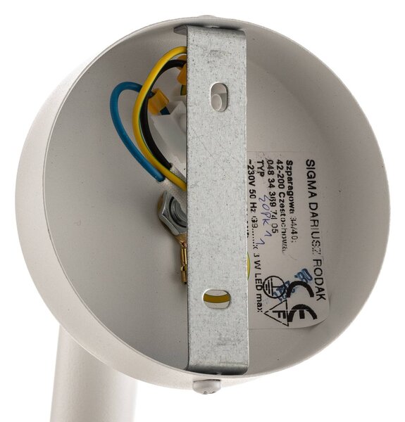 SIGMA Sopel fali világítás, magasság 15 cm, fehér, dimmelhető, Fehér / opál, Nappali / Étkező, fém, Modern
