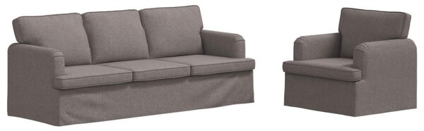 VidaXL Kanapé Szett 2 pcs Tópszínű 201 x 80 x 85 cm szövet