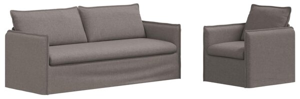 VidaXL Kanapé Szett 2 pcs Tópszínű 196 x 82 x 85 cm Szövet