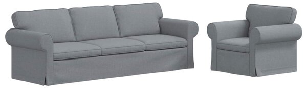 VidaXL Kanapé Szett 2 pcs Világosszürke 245 x 82 x 80 cm szövet